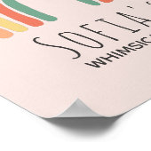 Girl Niedlich Pink Boho Rainbow Baby Kinderzimmer Poster (Ecke)