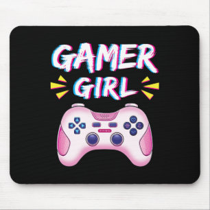 Girl Niedlich Pink Controller Video Game Girl Gami Mousepad
