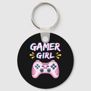 Girl Niedlich Pink Controller Video Game Girl Gami Schlüsselanhänger