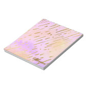 Girl Niedlich Pink und Gold Muster Notizblock (Rotiert)