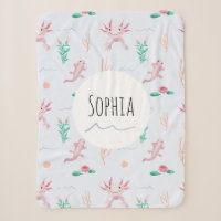 Girl Niedlich Quirky Pink Axolotl River Pattern Ki
