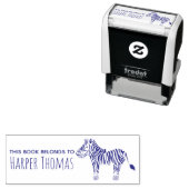 Girl Niedlich This book gehört Safari Zebra Name Permastempel (Beispiel)