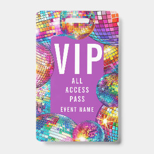Girl Niedliches VIP All Access Pass QR Code Disco Ausweis