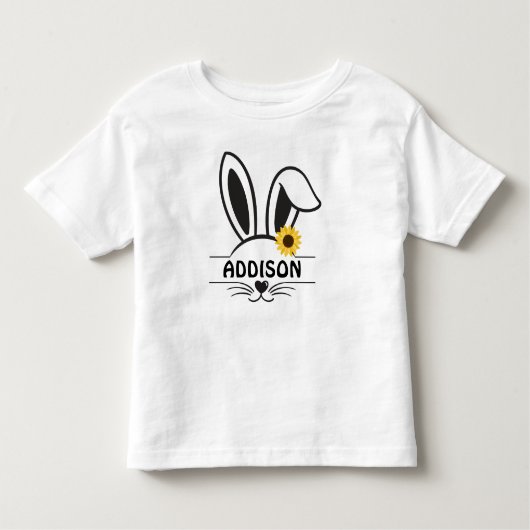 Girl Oaster Bunny Face Kleinkind T-shirt (Vorderseite)
