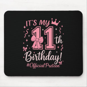Girl Offiziell Preteen Pink Coquette Bow seine 11t Mousepad
