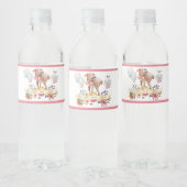 Girl Oh Deer Baby Dusche Wasserflaschenetikett (Flaschen)