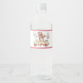 Girl Oh Deer Baby Dusche Wasserflaschenetikett