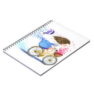 Girl on a Bike Notebook Geschenk Romantische Liebe Notizblock