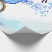 Girl on a Bike Wrapping Paper Romantische Liebe hö Geschenkpapier (Ecke)