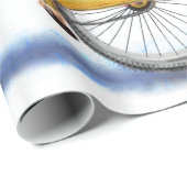 Girl on a Bike Wrapping Paper Romantische Liebe hö Geschenkpapier (Rolleneckpunkt)