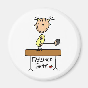 Girl on Balance Beam Magnet