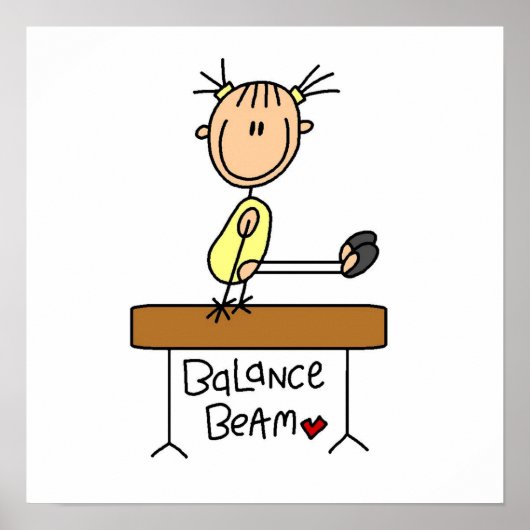 Girl on Balance Beam Poster (Vorne)