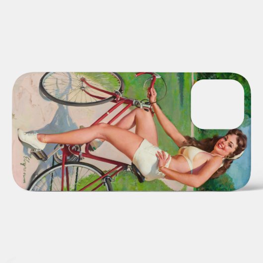 "Girl on Bicycle" iPhone 12 Fall Case-Mate iPhone Hülle (Rückseite (Horizontal))