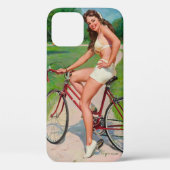 "Girl on Bicycle" iPhone 12 Fall Case-Mate iPhone Hülle (Rückseite)