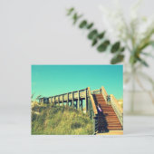 Girl on board walk, Florida Gulf Coast Beach Postkarte (Stehend Vorderseite)
