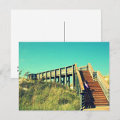 Girl on board walk, Florida Gulf Coast Beach Postkarte (Vorne/Hinten)