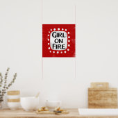 Girl on Fire Poster Wall Art (Küche)