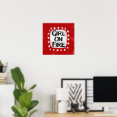 Girl on Fire Poster Wall Art (Heimbüro)