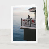 Girl on Pier, Beach Portrait Karte (Vorderseite)