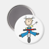 Girl On Scooter Magnet (Vorderseite/Rückseite)