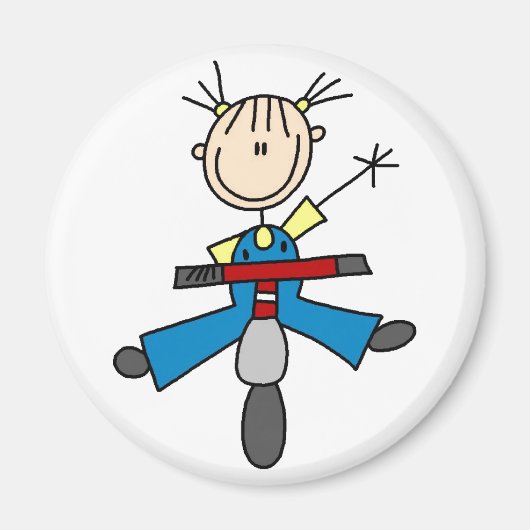 Girl On Scooter Magnet (Vorne)