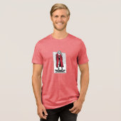 Girl on Skateboard Tri-Blend Shirt (Vorderseite voll)