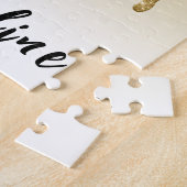 Girl on Swing Gold Glitzer Tropfen Ombre Puzzle (Seite)