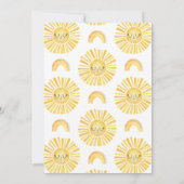 Girl Orange Erster Ausflug rund um die Sonne 1. Ge Einladung (Rückseite)