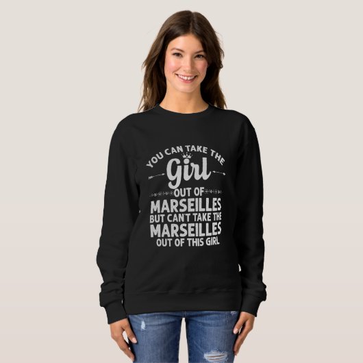 Girl Out of Marseilles Il Illinois Funny Zuhause R Sweatshirt (Vorne ganz)