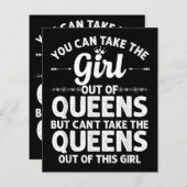 Girl Out QUEENS NY NEW YORK Gift Funny Zuhause Roo (Vorne/Hinten)
