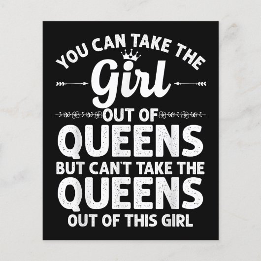 Girl Out QUEENS NY NEW YORK Gift Funny Zuhause Roo (Vorderseite)