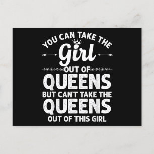 Girl Out QUEENS NY NEW YORK Gift Funny Zuhause Roo Feiertagspostkarte