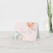 Girl Outer Space Baby Dusche Danke Karte (Vorderseite)