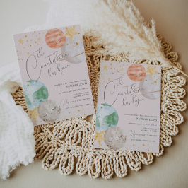 Girl Outer Space Baby Shower Invitation Einladung