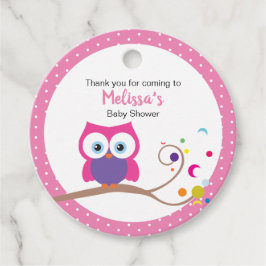 Girl Owl Pink Adorable Whimiscal Design Geschenkanhänger
