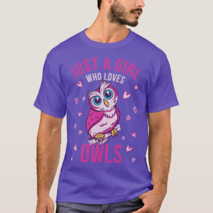 Girl Owl Shirt Funny Girl, Liebe Owls Shirt für
