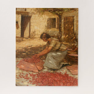 Girl Packing Cherries in der Provence (Frankreich) Puzzle