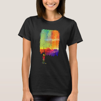 Girl Paints a Safari Picture on Wall mit Elefant T-Shirt