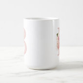 Girl Pale Rose Gold Glitzer Floral Monogram B Kaffeetasse (Mittel)