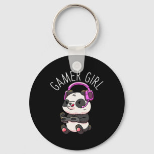 Girl Panda Gaming Pandas Video Game Women Girls Gi Schlüsselanhänger