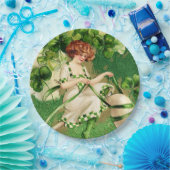 Girl Paper Plate St. Patty's Day Pappteller (Party)