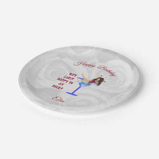 Girl-Party Pappteller (Schrägansicht)