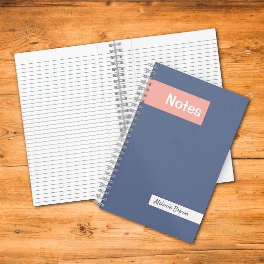 Girl Pastel Blue Pink Mit Monogramm Hinweise für d Notizblock