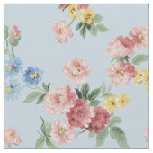Girl Pastel Floral individuell anpassbar - Blue Ba Stoff (Nahaufnahme)