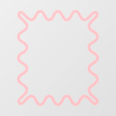 Girl Pastel Pink Niedlich Wavy Rectangle Mirror Fensteraufkleber (Blatt)