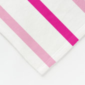 Girl Pastel Pink White Stripes Name Fleecedecke (Ecke)