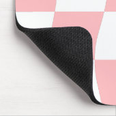 Girl Pastel Pink White Wavy Karton Muster Mousepad (Ecke)
