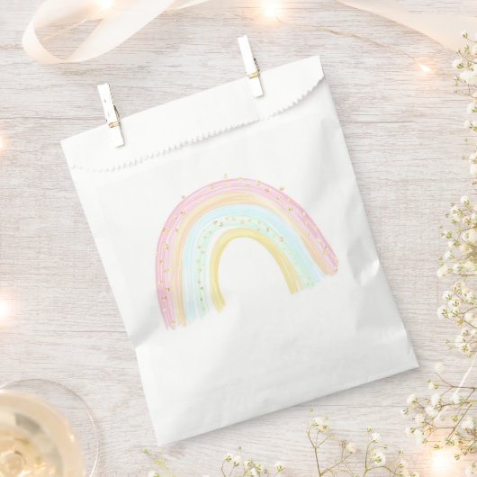 Girl Pastel Rainbow Geburtstagsparty Geschenktütchen (Ausgeschnitten)