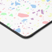 Girl Pastel Rainbow Weißes Abstraktes Muster Schreibtischunterlage (Ecke)