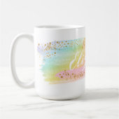 Girl Pastel Watercolor Rainbow Custom Coffee Tasse (Links)